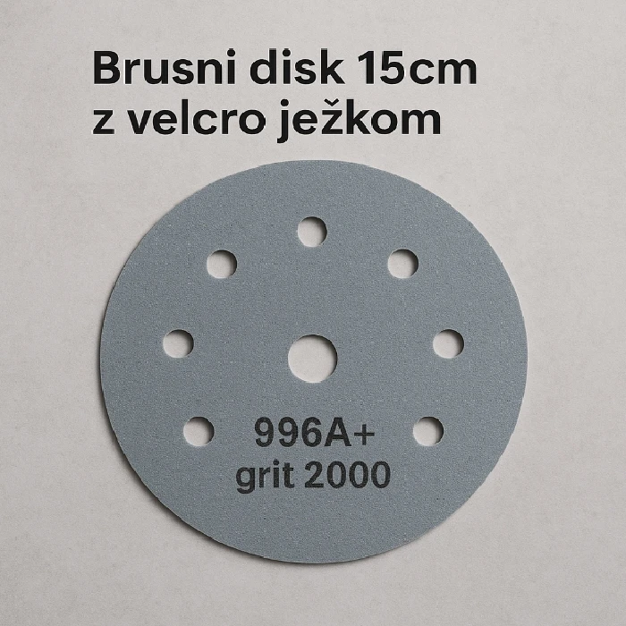 Brusni disk 15cm z velcro ježkom 996A  grit 2000
